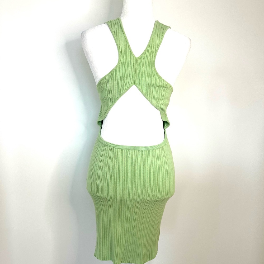 REVOLVE MIchael Costello Variegated Rib Bodycon Dress in Mint Green - Picture 7 of 13